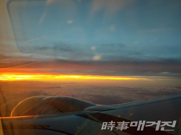 사진제공 서모양, 일본과 한국을 오가는 비행기에서 서양이 찍은 사진, 코로나 이전엔 늘 보던 풍경이었지만 지금은 보지 못한다.