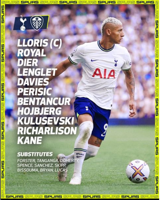 손흥민 단짝 '케인 지쳤다' 선발라인업 발표, 리즈·토트넘 경기일정·중계