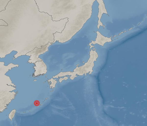 일본 오키나와 앞바다 지진 (기상청 제공)