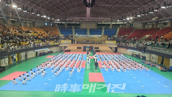 2025년도 충청북도태권도협회 3/4분기 승품·단 심사대회 개회식 모습 (사진_충청북도태권도협회)